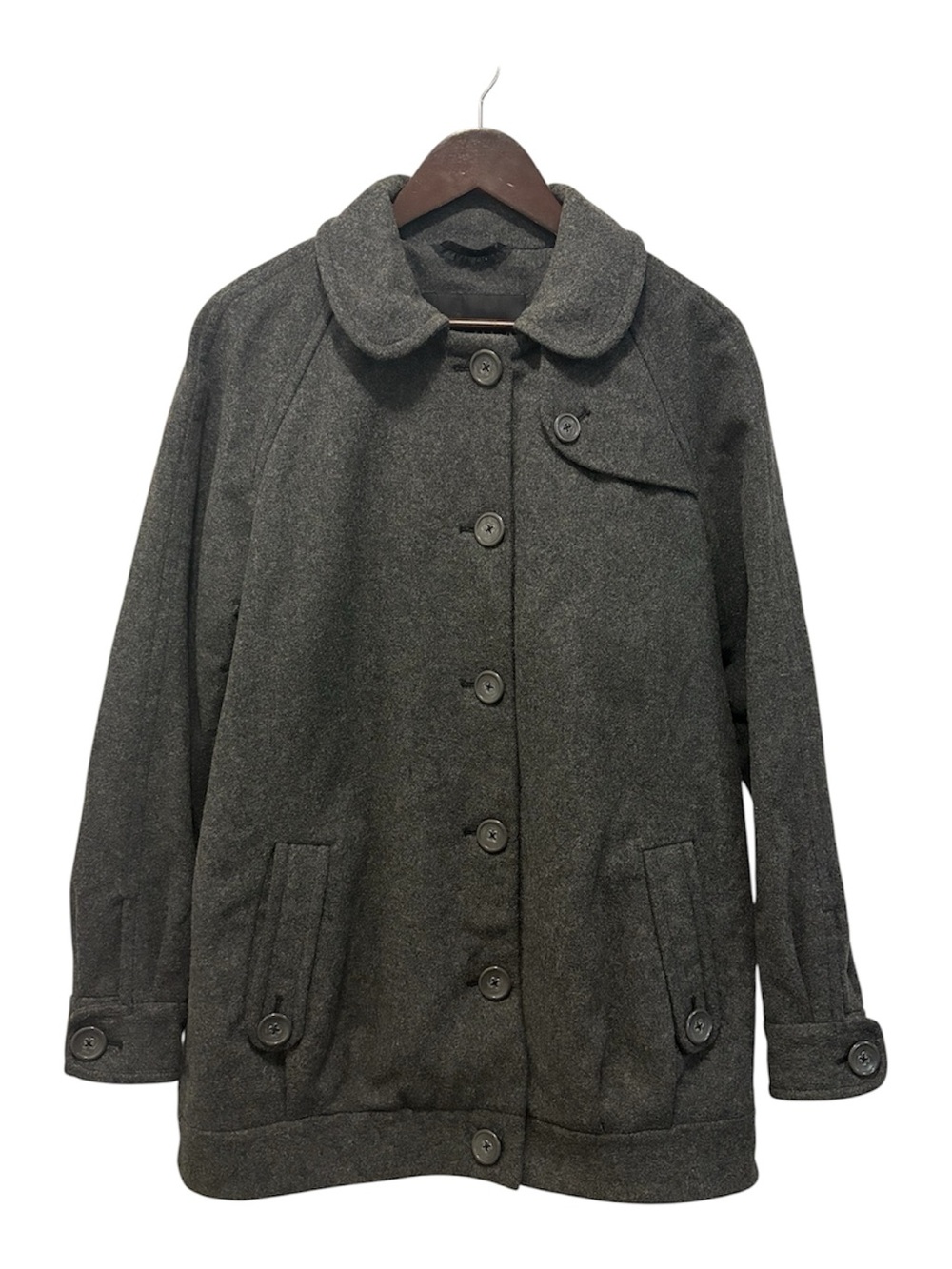 Aritzia Talula Babaton Wool/Cashmere Italian Fabric Dark Charcoal Peacoat